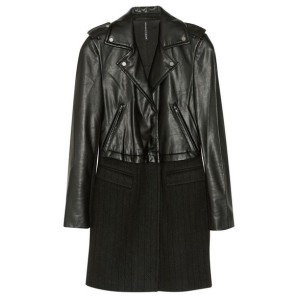 W118 BY WALTER BAKER Wool-blend and faux leather coat Original price $268  50% OFF. NOW  $134